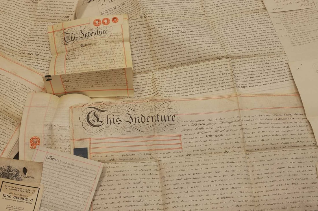 A collection of deeds and indentures, 18th century and later, - 5