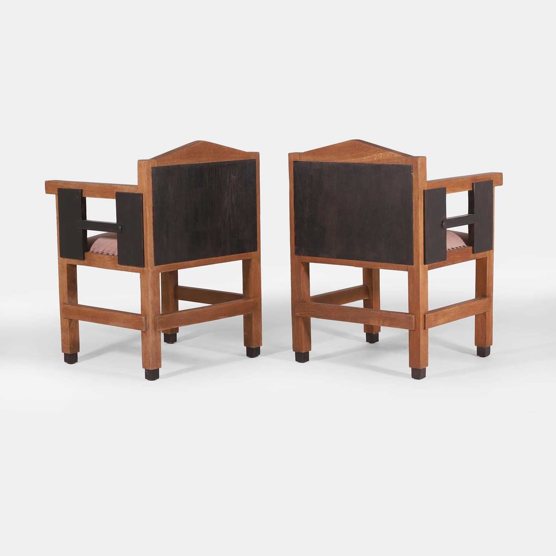 Jacques L Grubben (Dutch, 1884-1964), pair of Dutch Art Deco armchairs, - 3