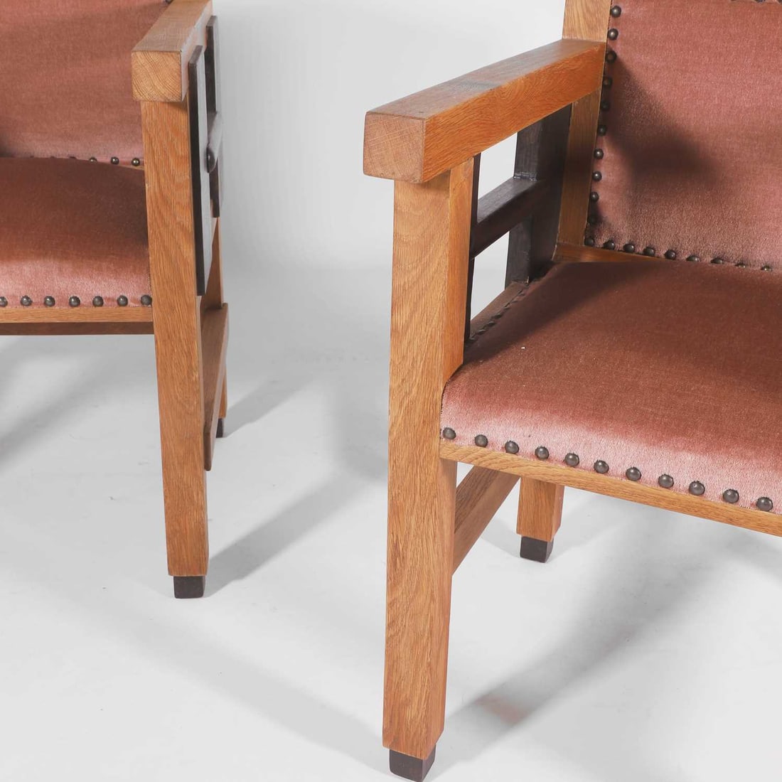 Jacques L Grubben (Dutch, 1884-1964), pair of Dutch Art Deco armchairs, - 6