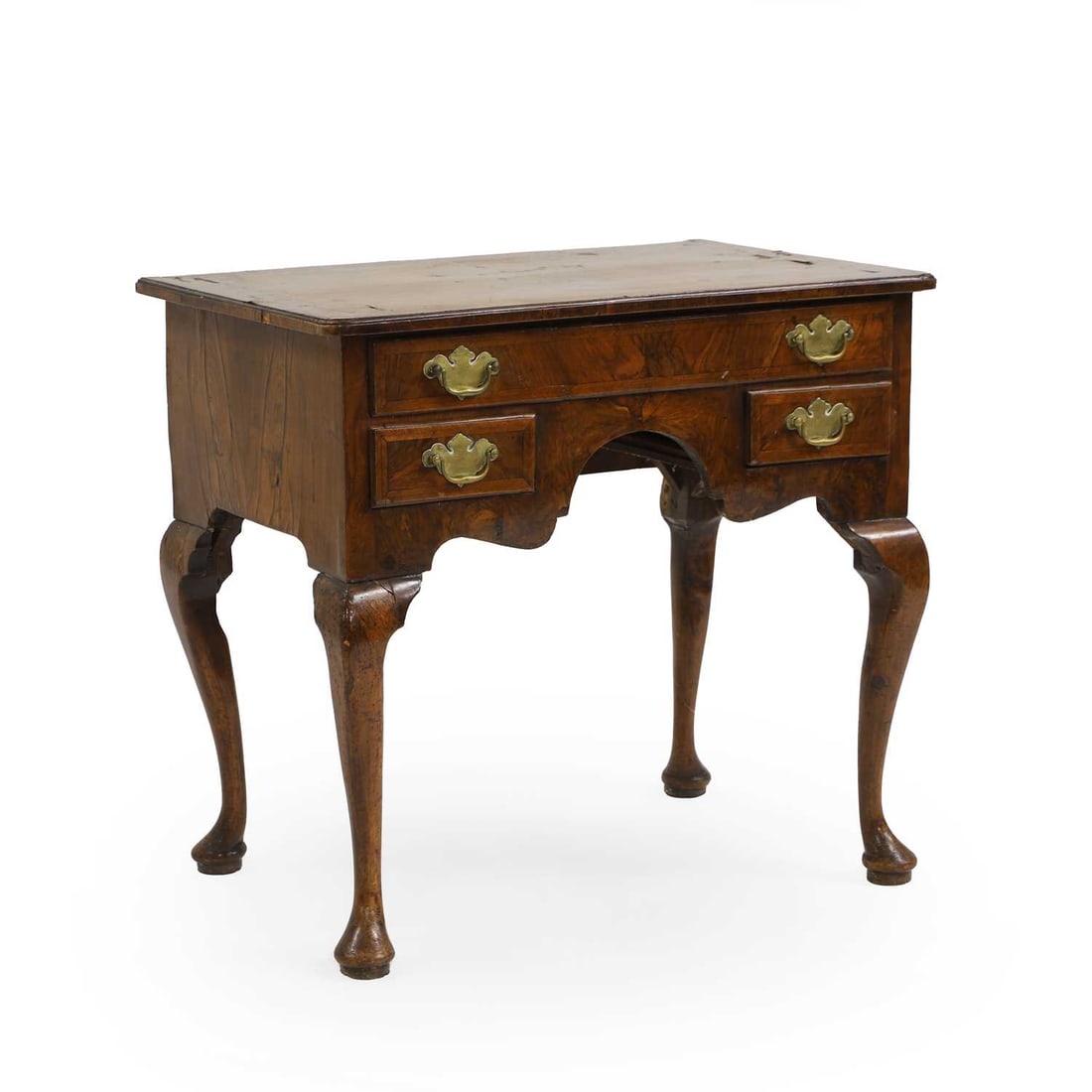 A late George II walnut lowboy, circa 1760, (1 of 2)