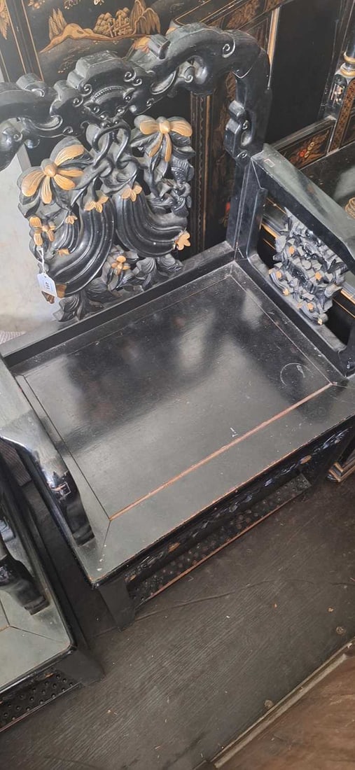 A pair of Chinese chairs, late 19th early 20th century, - 6