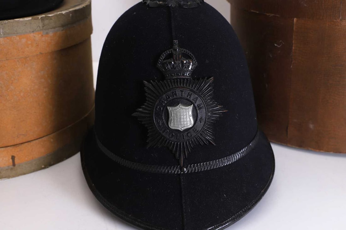A Grantham Police helmet, 20th century, - 2