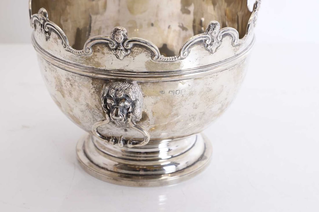 A silver rose bowl, - 2