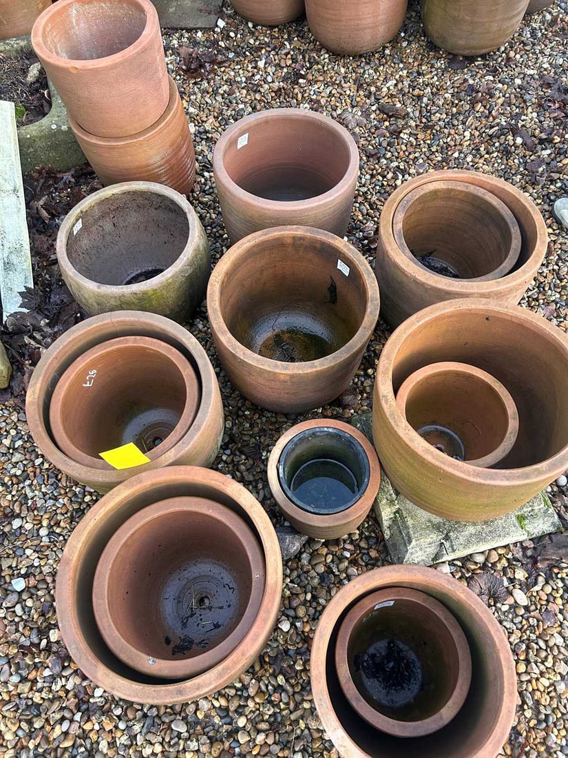 A large collection of terracotta pots, 21st century,