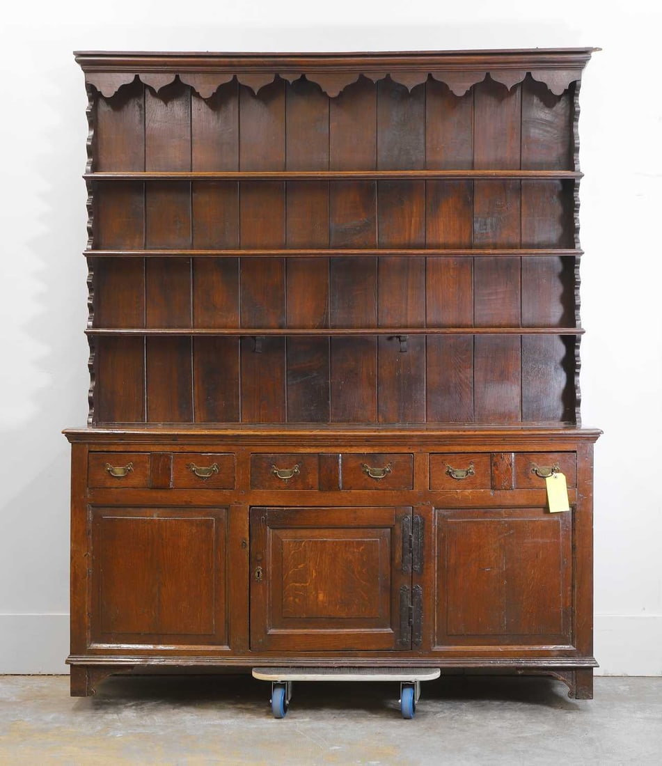 An oak dresser, 18th century, (1 of 2)