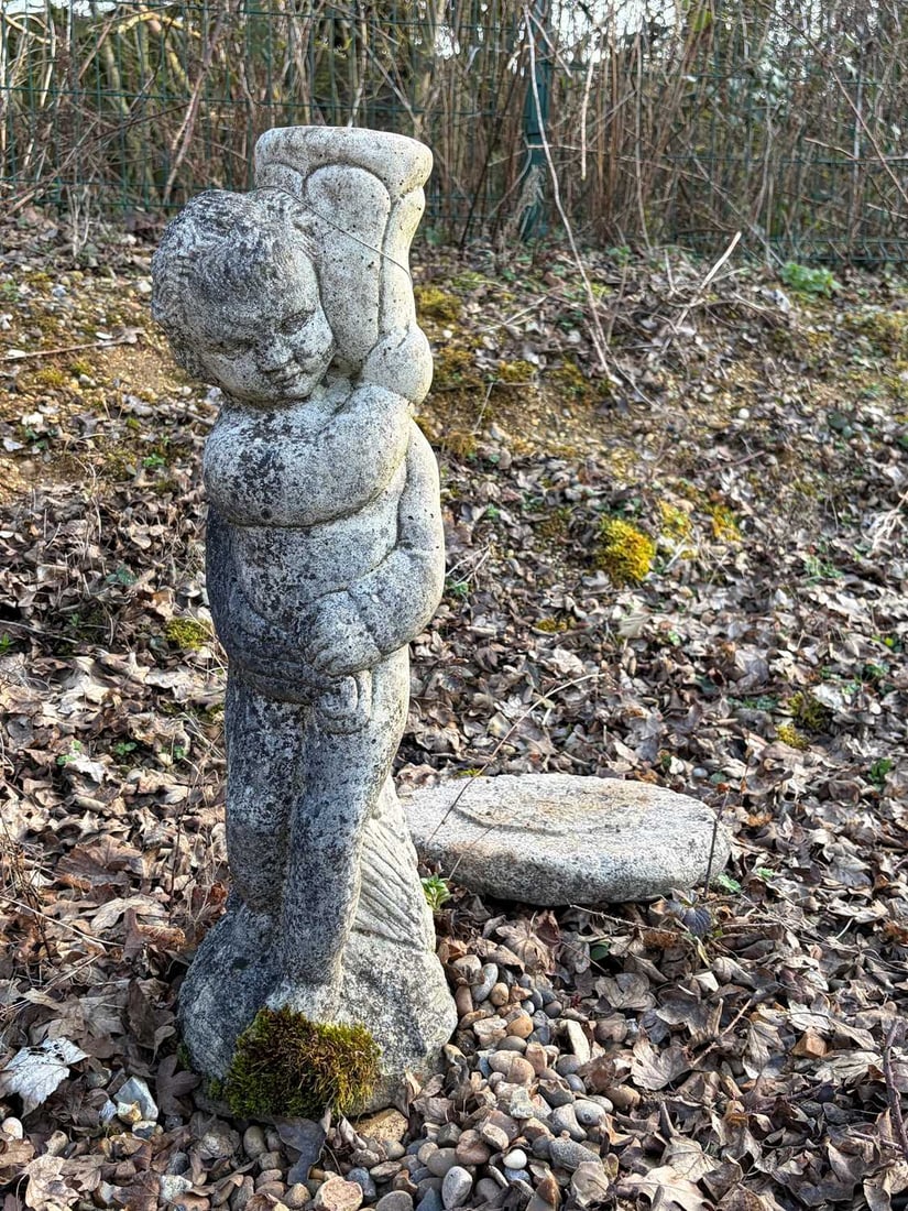 A stone figure ornament, 20th century, - 2