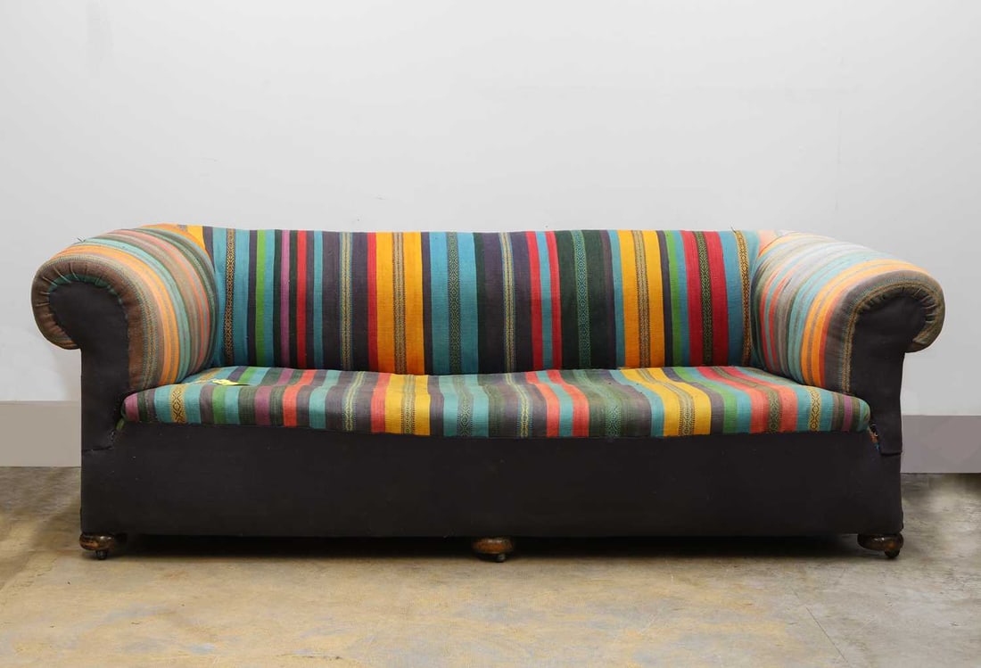 A large Victorian kilim-covered chesterfield, late 19th century, (1 of 1)