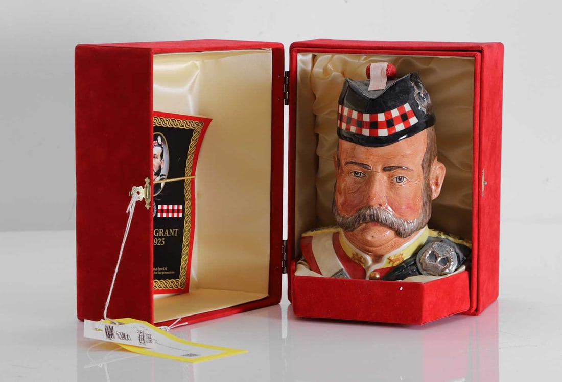 Grants - 25 years old,: Grants - 25 years old, Character jug, Royal Doulton (1 presentation box)