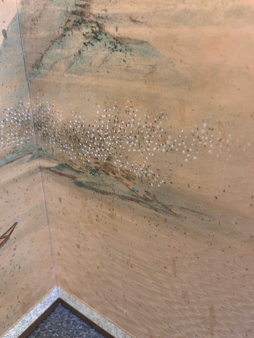 A Japanese four-panel silk screen, 20th century, - 10