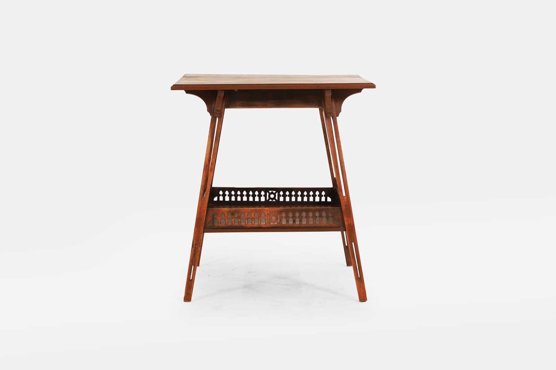 An Arts and Crafts fruitwood low table, early 20th century, (1 of 4)