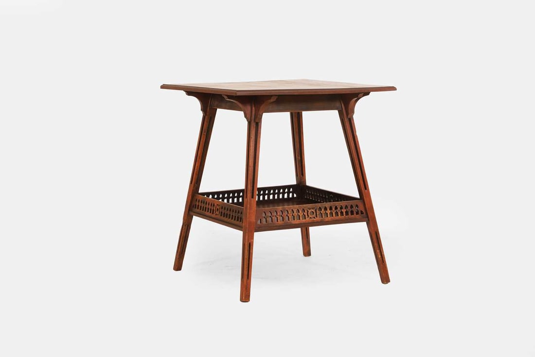 An Arts and Crafts fruitwood low table, early 20th century, - 2