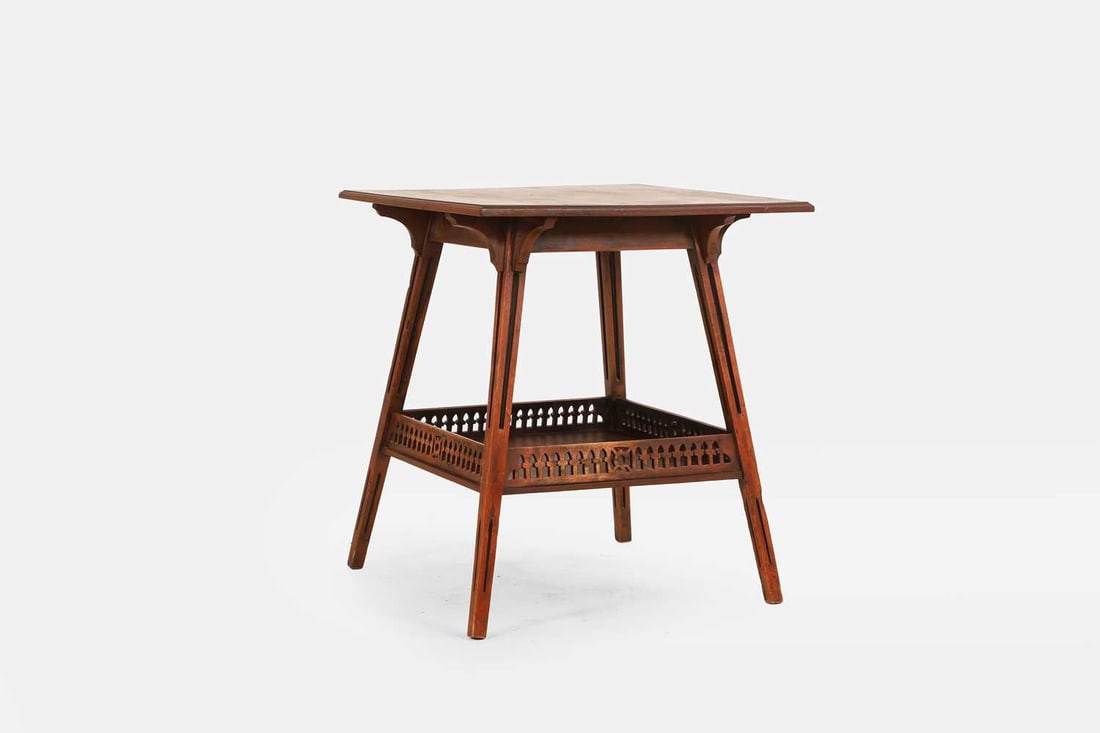 An Arts and Crafts fruitwood low table, early 20th century, - 3