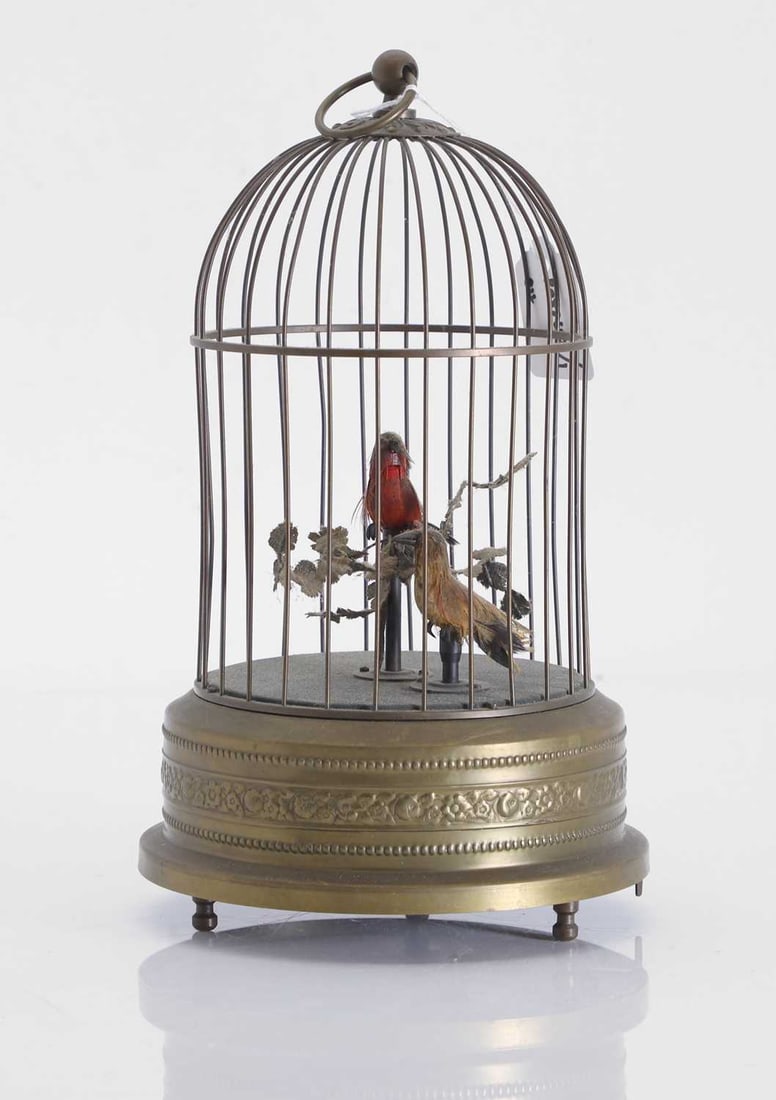A brass birdcage automaton, Early 20th century, (1 of 1)