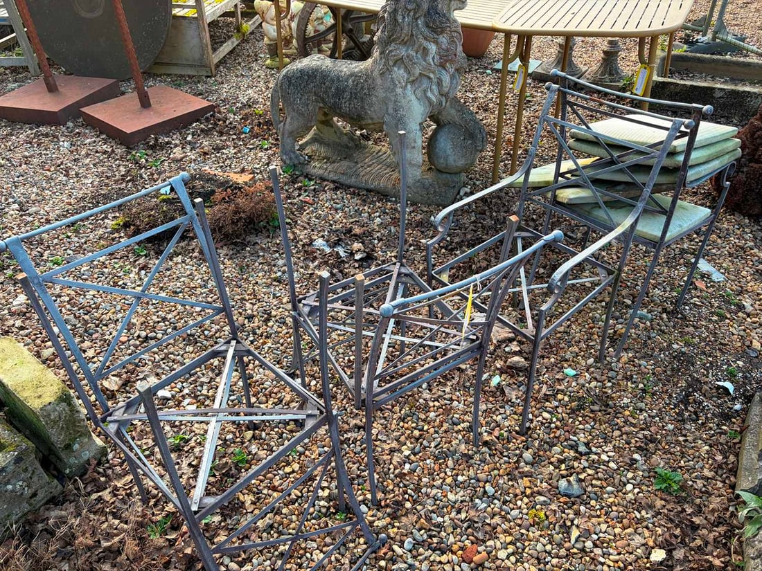 A set of six iron chairs, Of recent manufacture, - 2