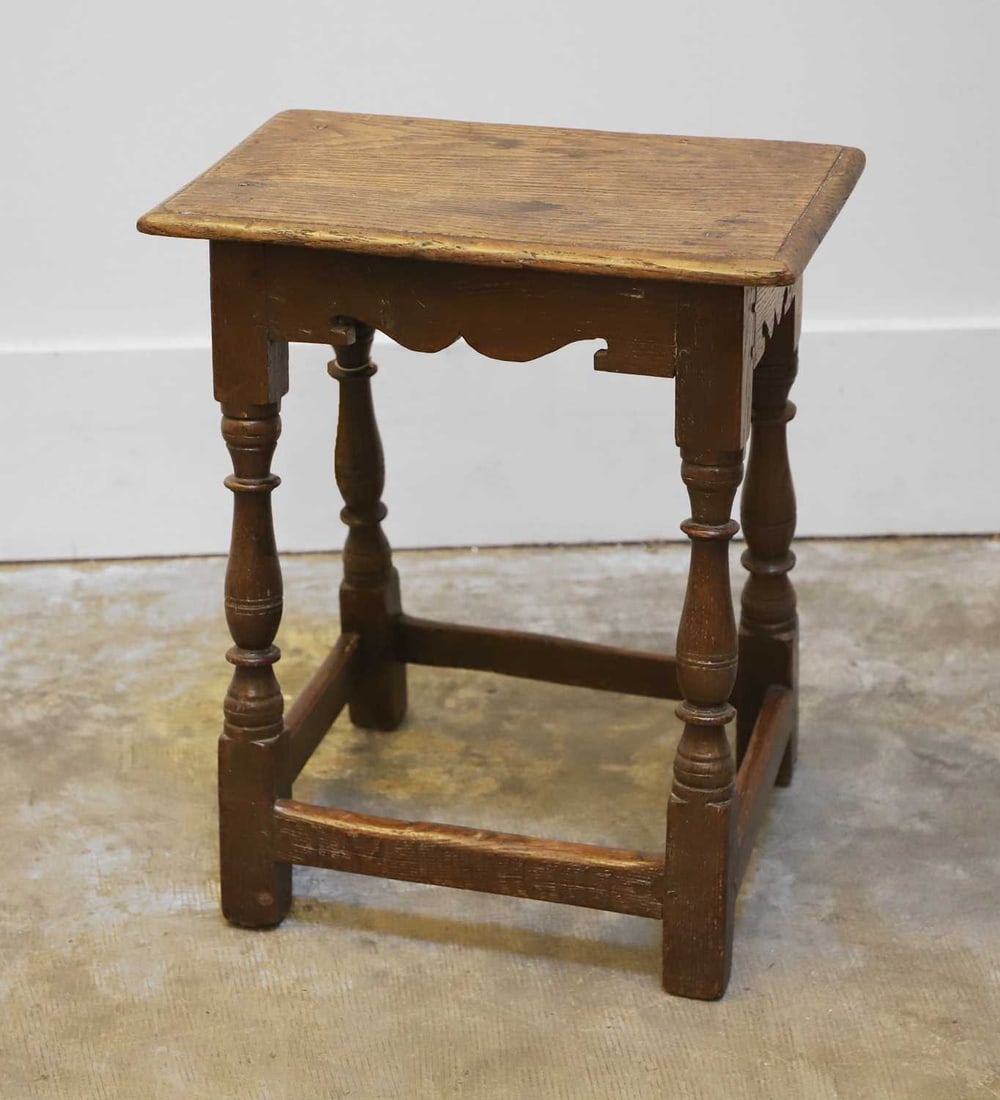 An oak joint stool, (1 of 3)
