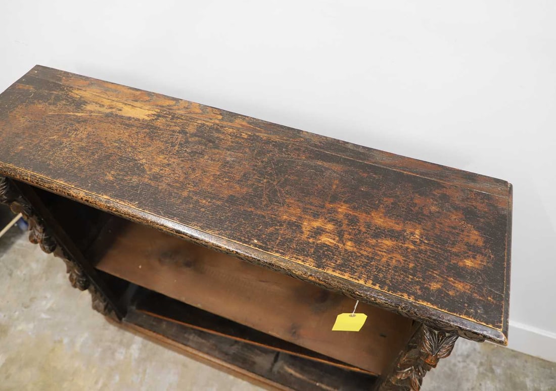 A Victorian oak open bookcase, late 19th century, - 2