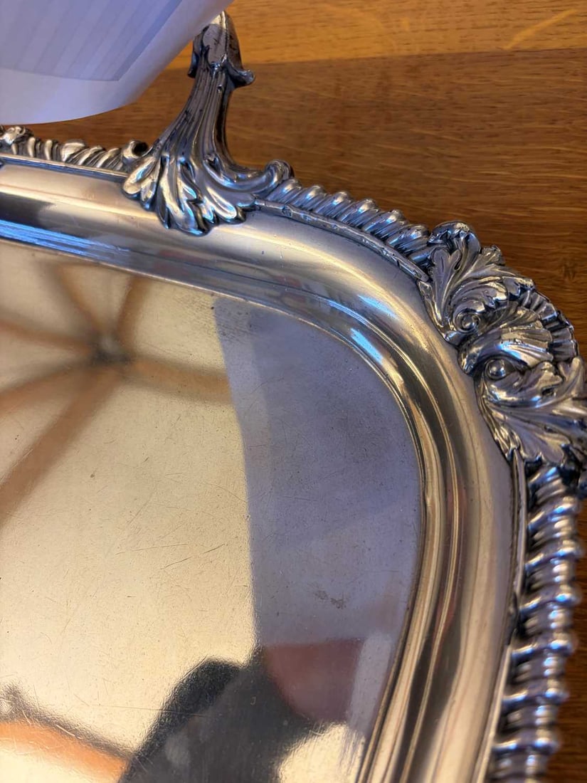 A Sheffield-plated salver, 19th century, - 12