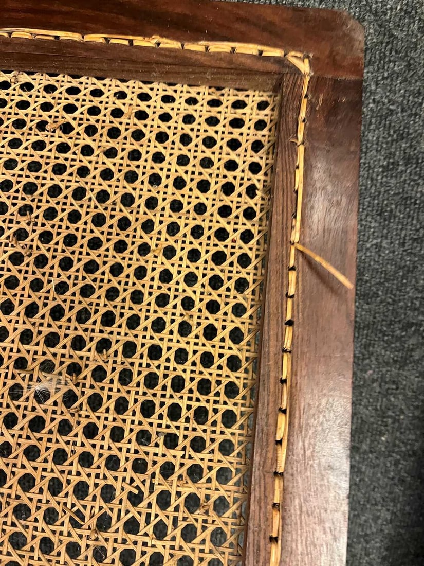 A near pair of Indian rosewood lounge chairs, early 20th century, Bombay School of Arts & Crafts, - 10