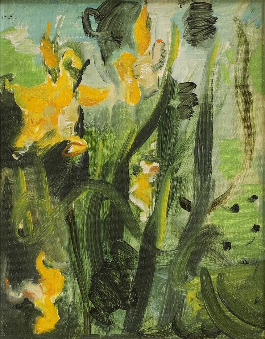 ▲ Maurice Cockrill RA (British, 1936-2013) Daffodils: ▲ Maurice Cockrill RA (British, 1936-2013) Daffodils oil on board (26 x 21cm; framed: 40.5 x 35.5cm) Provenance: With Bernard Jacobson Gallery, London. Condition Report: Appears to be in good co