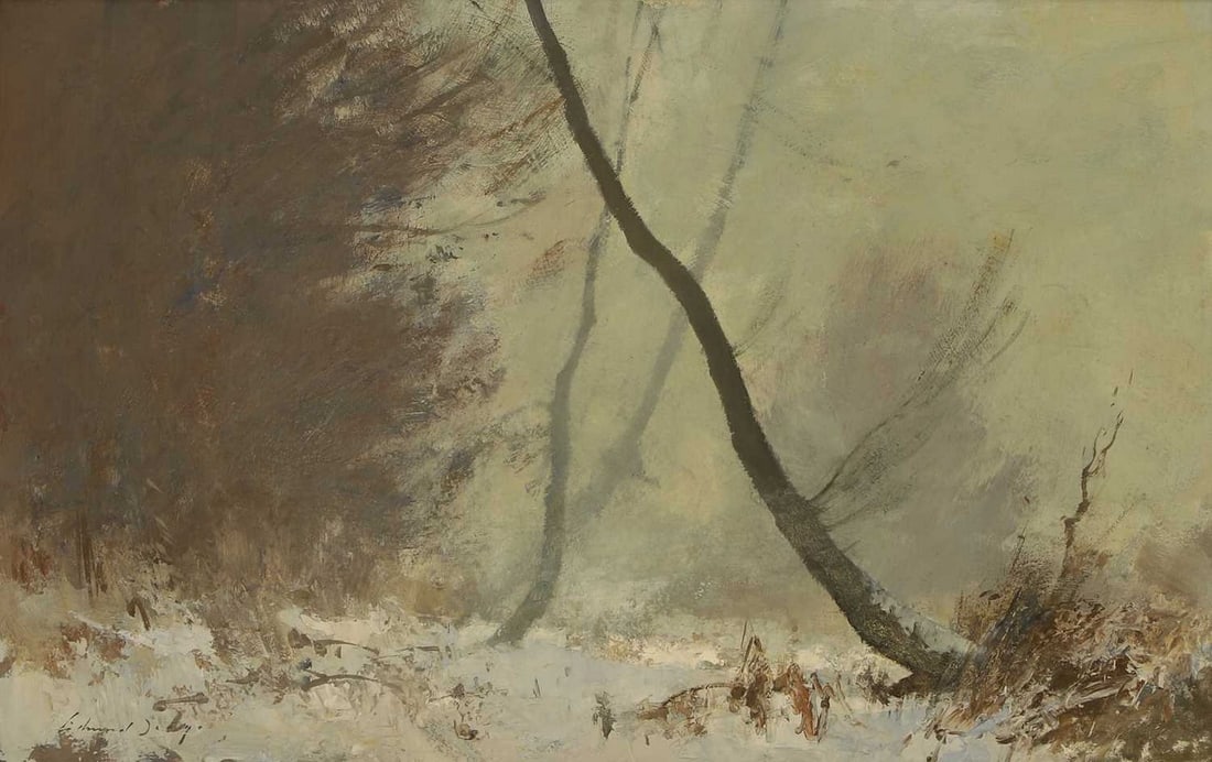 ▲ Edward Seago RWS (British, 1910-1974) 'Snow and Mist, Norfolk' (1 of 4)