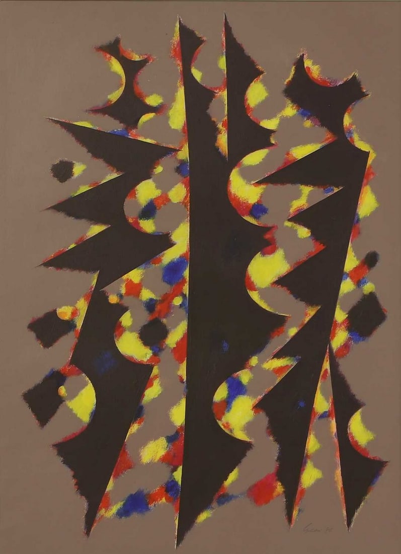 ▲ William Gear RA (British, 1915-1997) Untitled abstract (1 of 4)