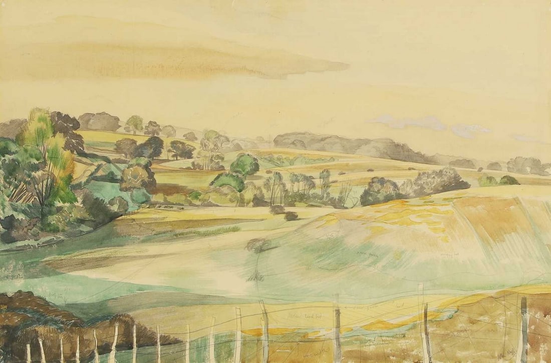 ▲ John Nash RA (British, 1893-1977) Landscape (1 of 4)