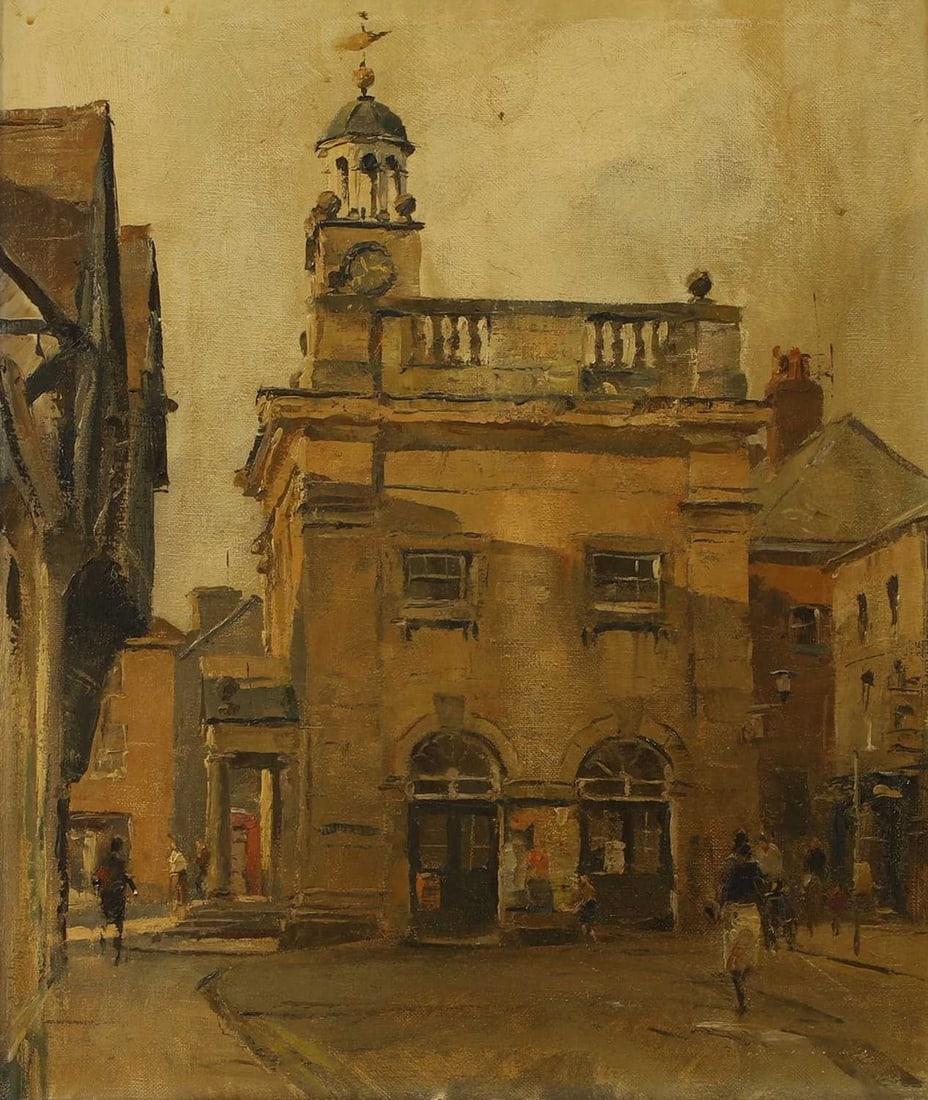 ▲ Trevor Chamberlain ROI RSMA (British, b.1933) 'The Buttercross, Ludlow': ▲ Trevor Chamberlain ROI RSMA (British, b.1933) 'The Buttercross, Ludlow' signed 'Trevor Chamberlain' and inscribed with title verso, oil on canvas (50 x 40cm; framed 63 x 53cm) Condition Report