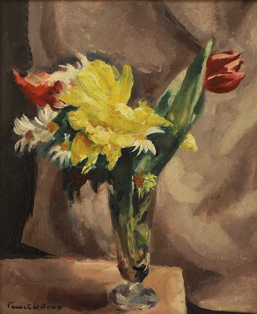 ▲ Charles Picart Le Doux (French, 1881-1959) A vase of flowers (1 of 4)
