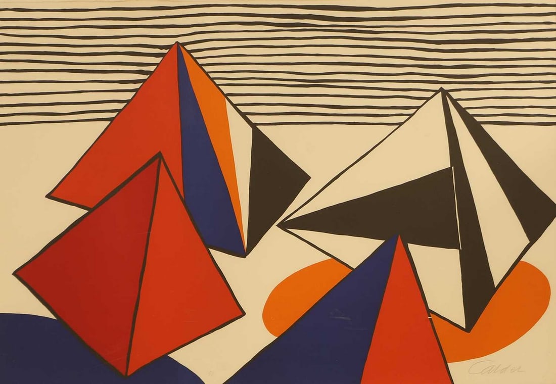 Alexander Calder (American, 1898-1976) 'Les Pyramides Grandes' (1 of 4)