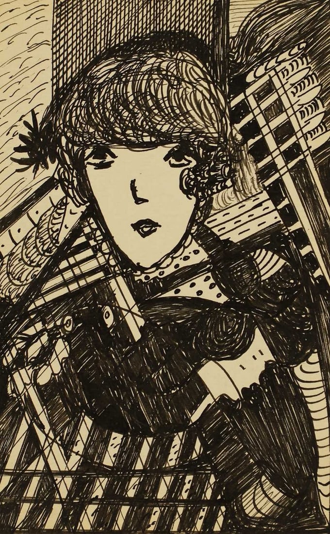 ▲ Madge Gill (British, 1882-1961) Study of a woman (1 of 1)