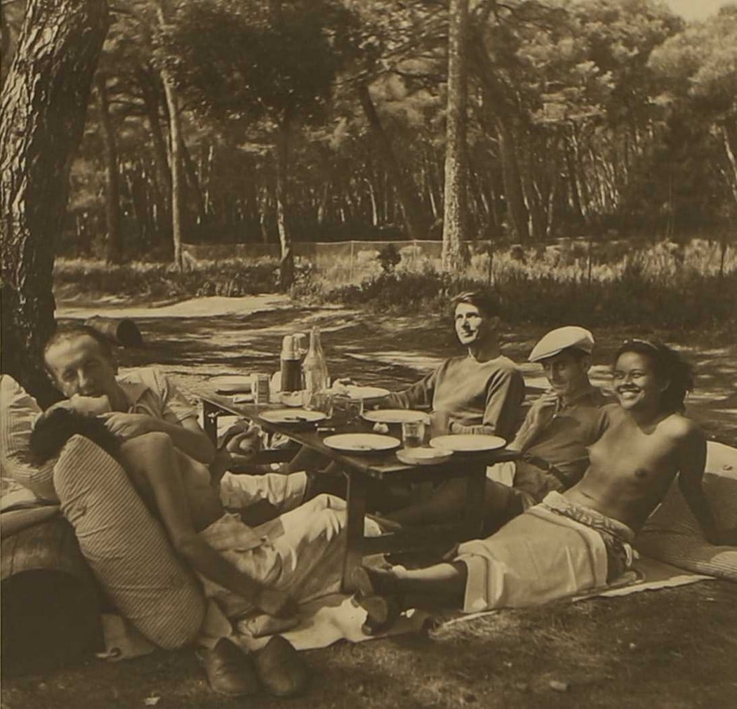 Lee Miller (American, 1907-1977) 'Picnic', Ile Sainte-Marguerite, Cannes, 1937 (1 of 3)