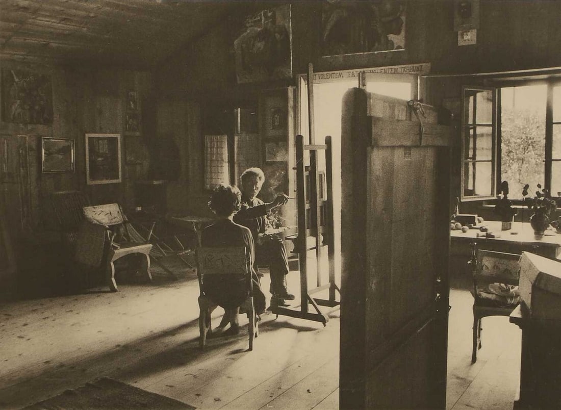 Ernst Scheidegger (Swiss, 1923-2016) Alberto Giacometti in the studio, Stampa (1 of 4)