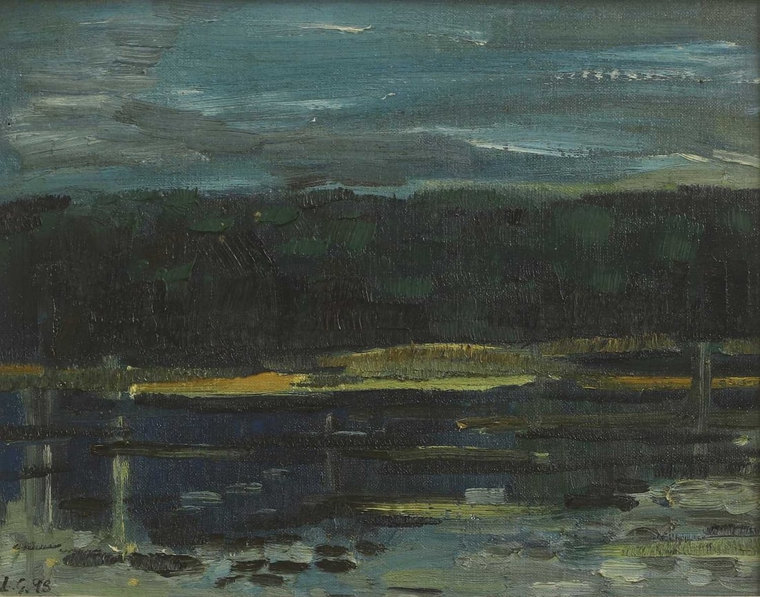 ▲ Lindy Guinness (British, 1941-2020) 'Clandeboye Lake' (1 of 4)