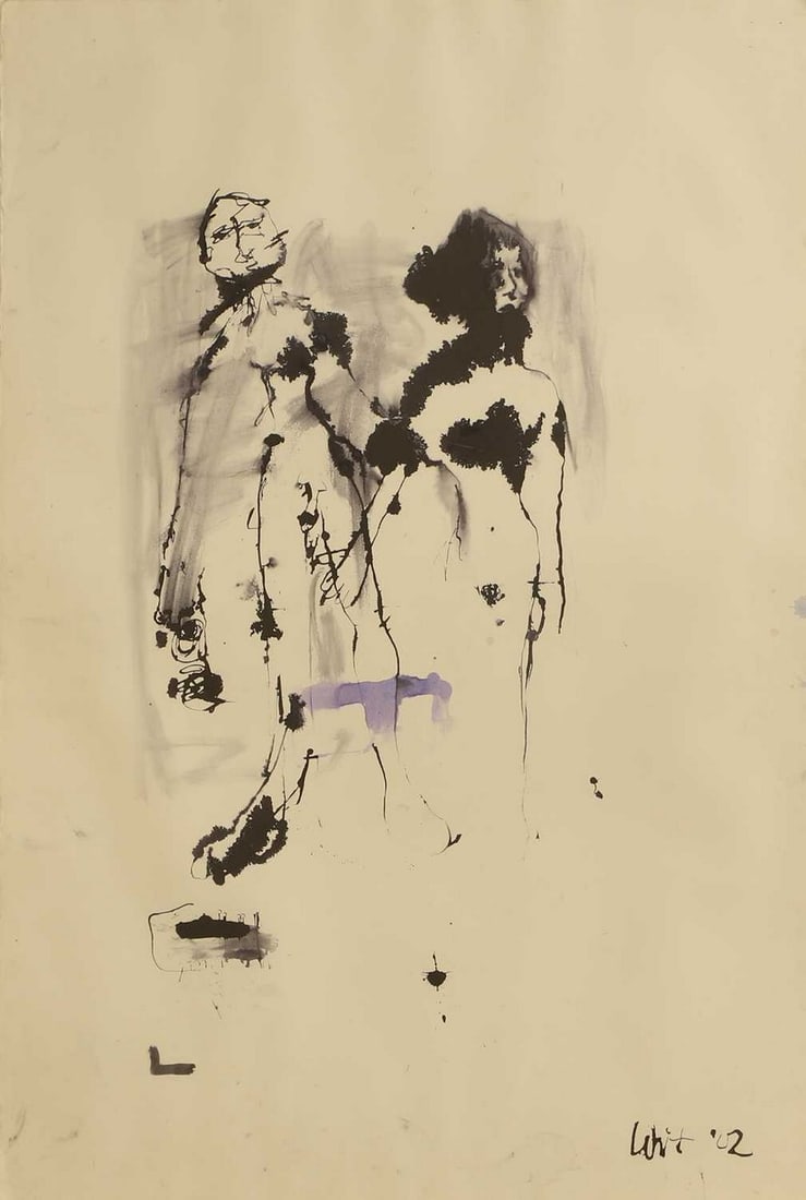 Whitney McVeigh (American, b.1968) 'Duality': Whitney McVeigh (American, b.1968) 'Duality' signed and dated 'Whit '02' l.r., ink and wash (102 x 66cm; framed 129 x 92cm) Provenance: The Richard Collins Collection. Condition Report: Cockling to sh