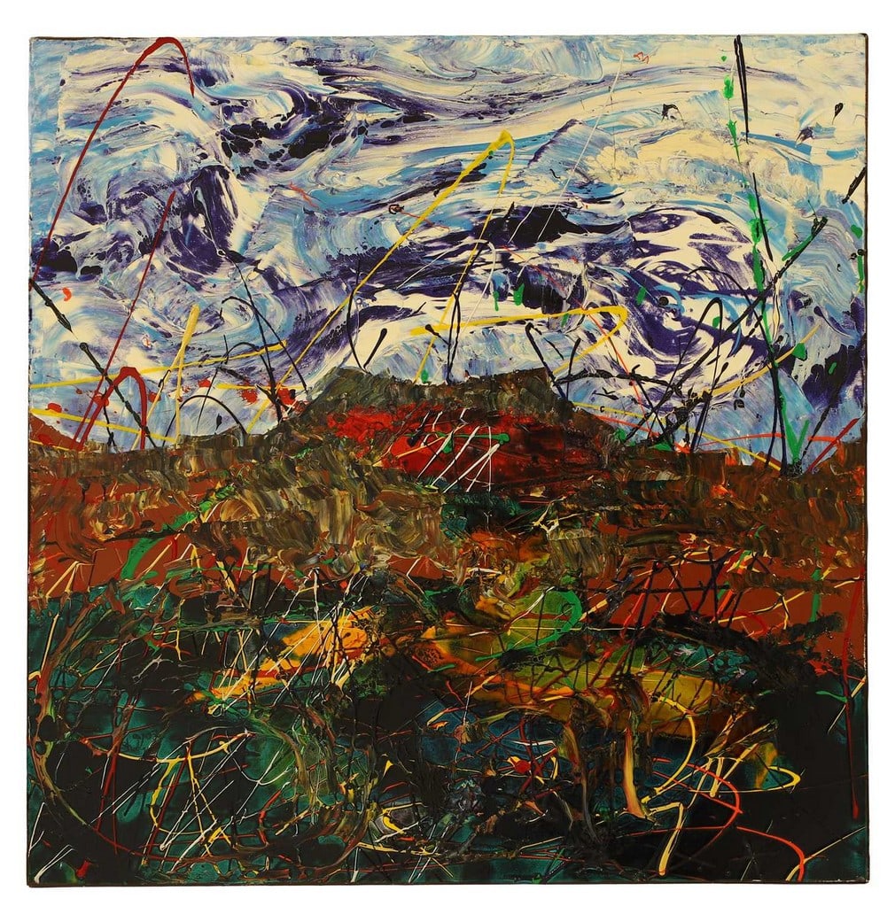 ▲ Kevin Sharkey (Irish, b.1961) Untitled: ▲ Kevin Sharkey (Irish, b.1961) Untitled signed 'Sharkey' and dated '07' l.l., acrylic on canvas (80 x 80cm, unframed) Condition Report: Fine cracking in some places, black paint appears to be m