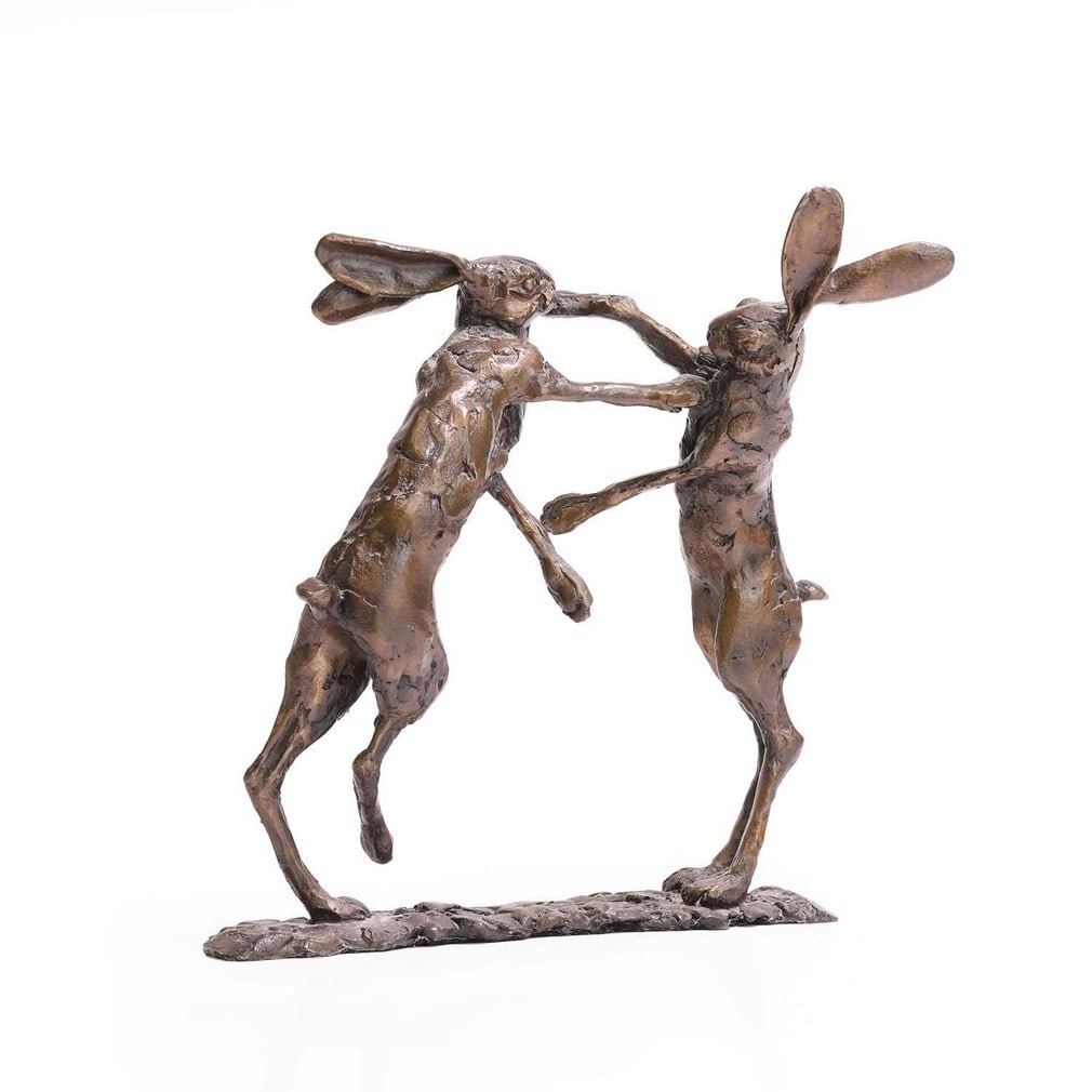 ▲ Paul Jenkins (British, b.1949) Boxing hares (1 of 4)