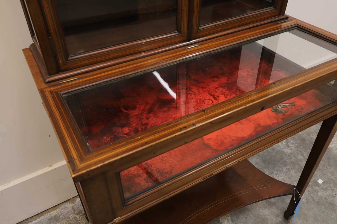 An Edwardian mahogany display cabinet, 20th century, - 2