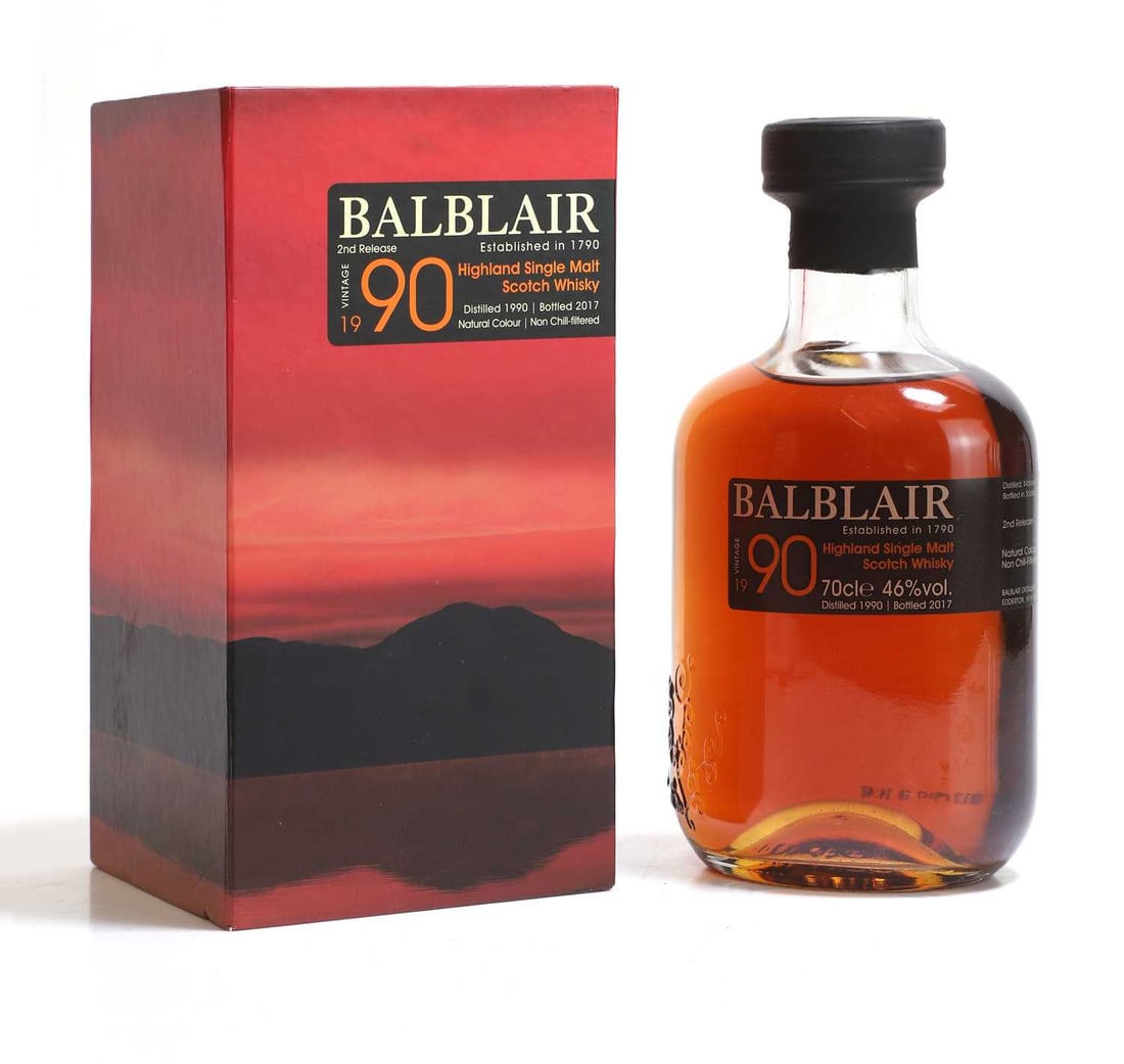 Balblair - distilled 1990: Balblair - distilled 1990 2nd release, bottled 2017, Highland Single Malt Scotch Whisky, 46% vol., 70cl. (1 in presentation box