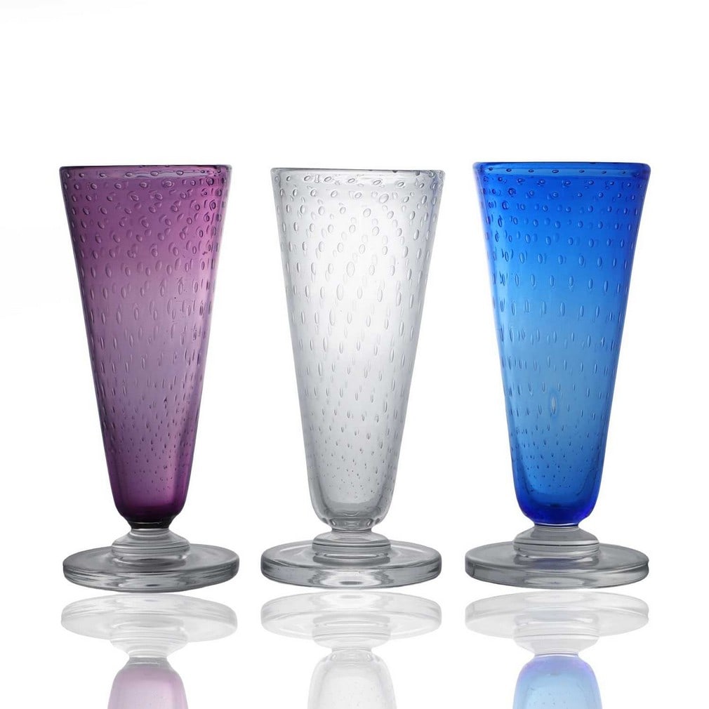 Keith Murray (New Zealand-British, 1892-1981) for Stevens & Williams, three vases, circa 1930, (1 of 2)