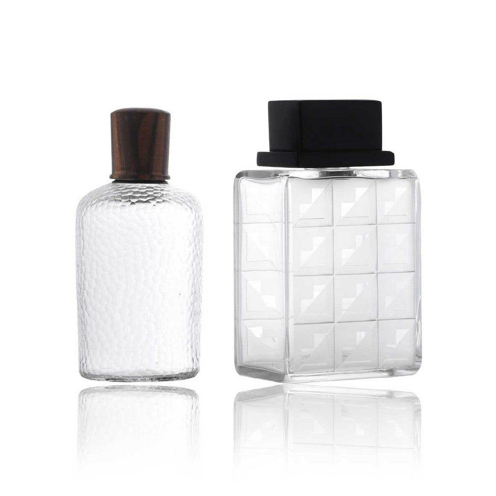 Two Art Deco glass scent bottles, circa 1930, French, (1 of 3)