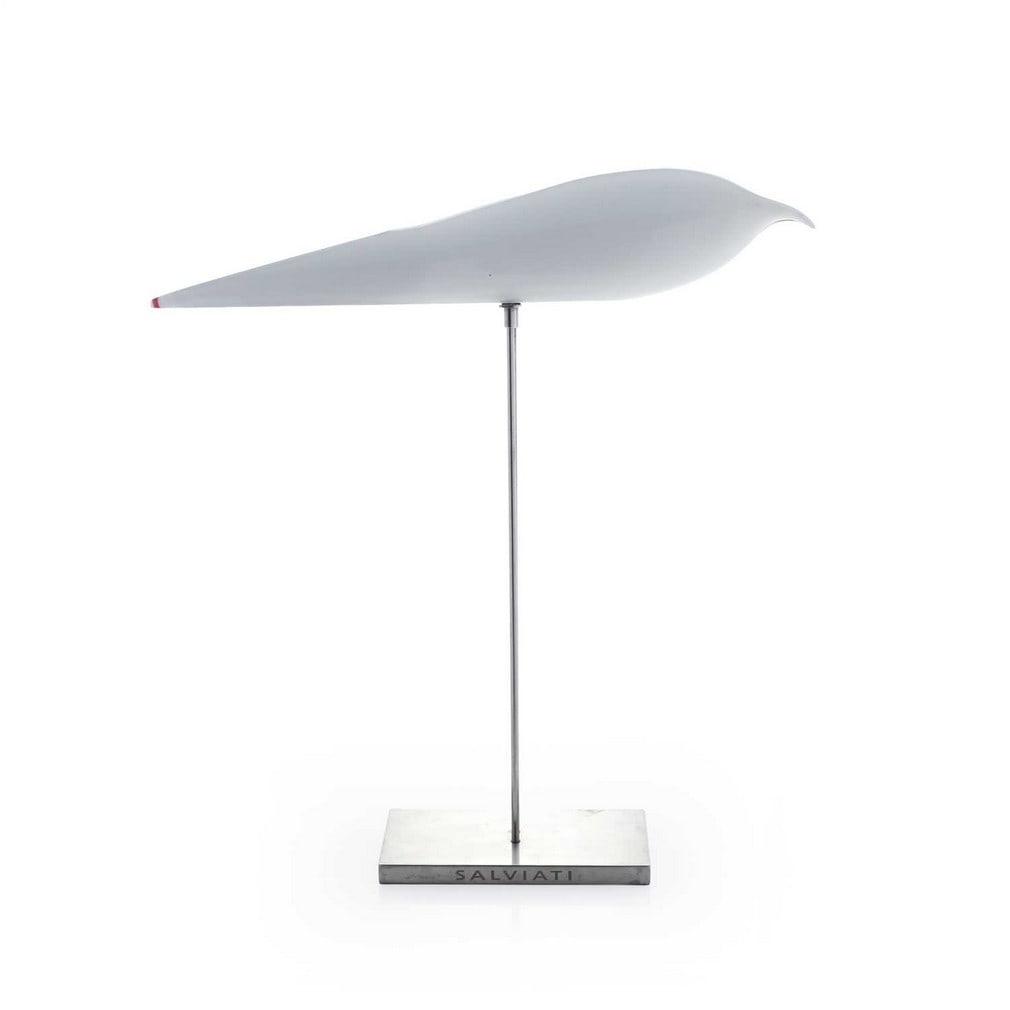 Norberto Moretti (Italian, b. 1961), ‘Gabbiano Bianco alto’,: Norberto Moretti (Italian, b. 1961), ‘Gabbiano Bianco alto’, produced at Salviati, blown, cased and cut glass, metal stand etched 'SALVIATI' and inscribed 'Norberto Moretti per Salviati 38