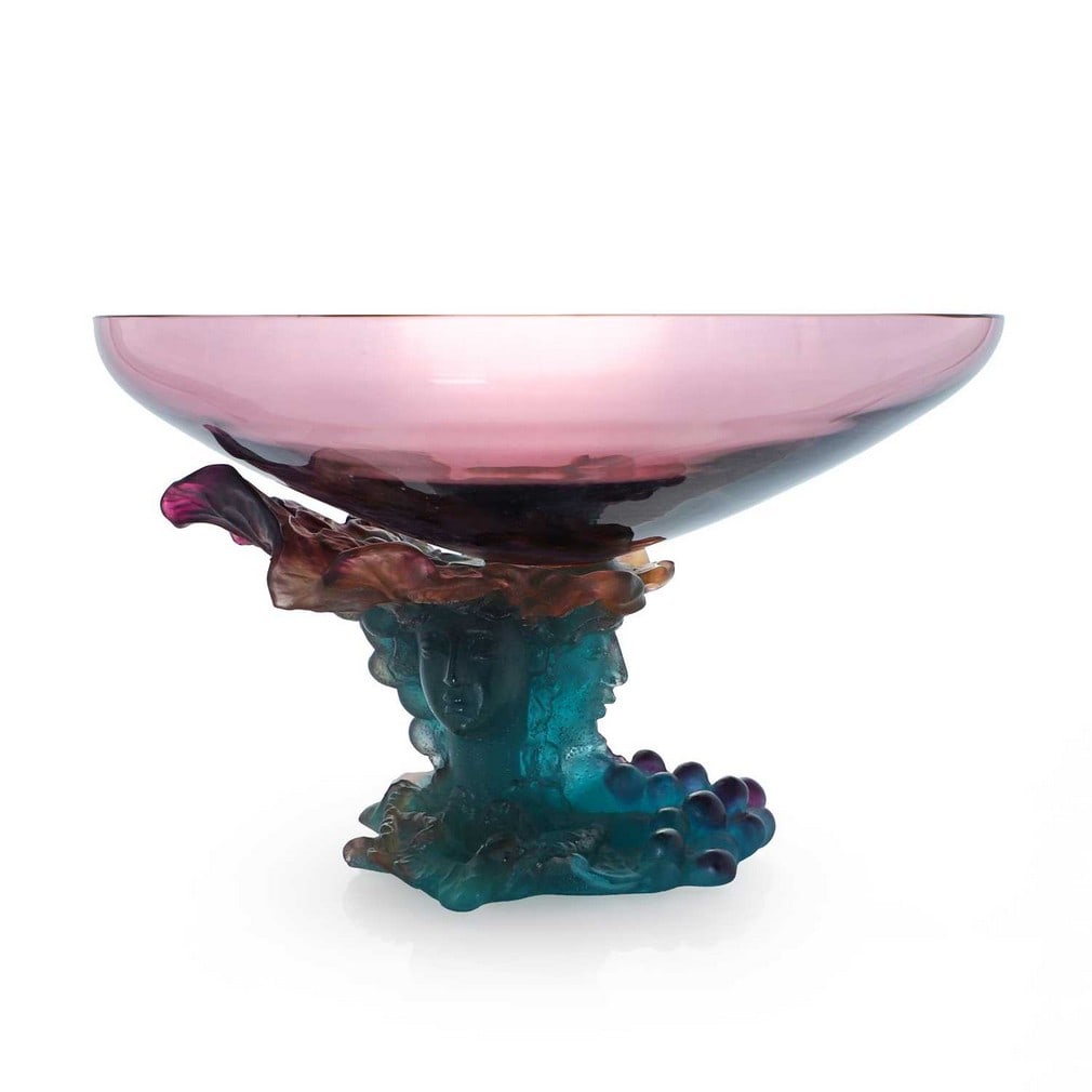 A Daum pâte-de-verre glass bowl, of recent manufacture, French, (1 of 2)