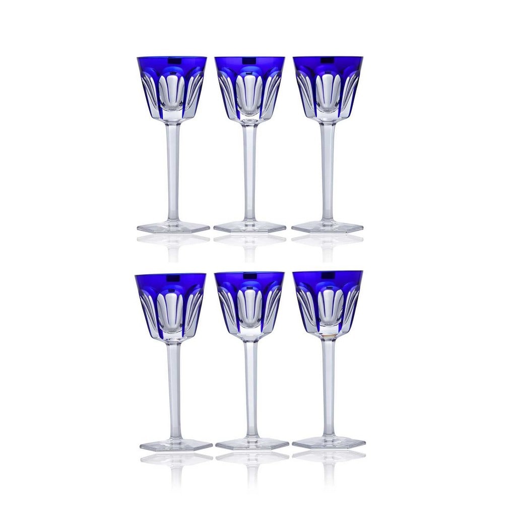 A set of six Baccarat 'Harcourt' pattern wine glasses, of recent manufacture, (1 of 5)