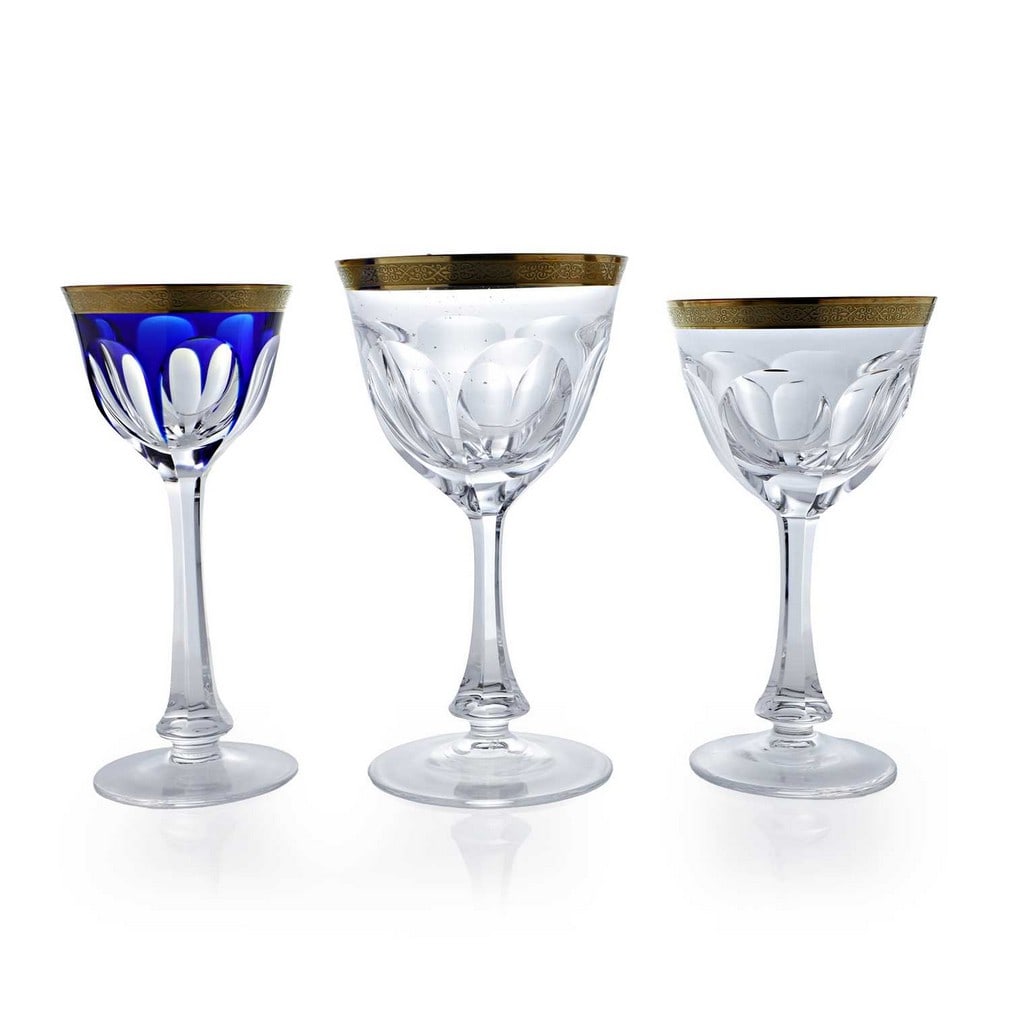 A Moser 'Lady Hamilton' pattern glass table service, circa 1980, Czech Republic, (1 of 4)