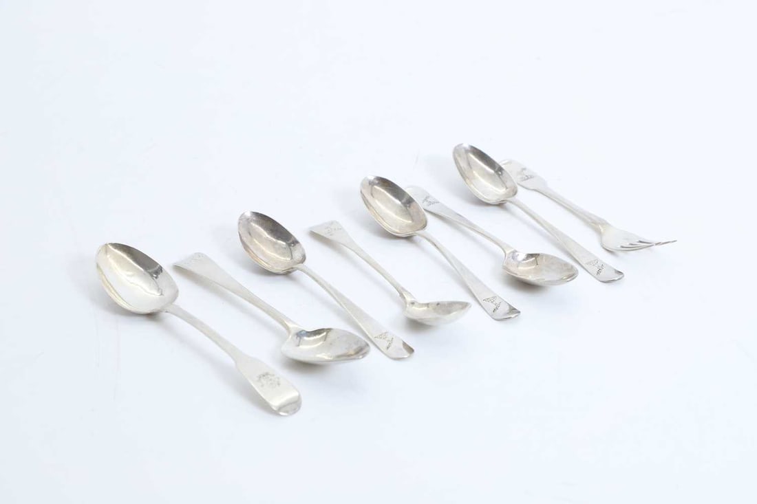 A group of Irish silver flatware, (1 of 1)