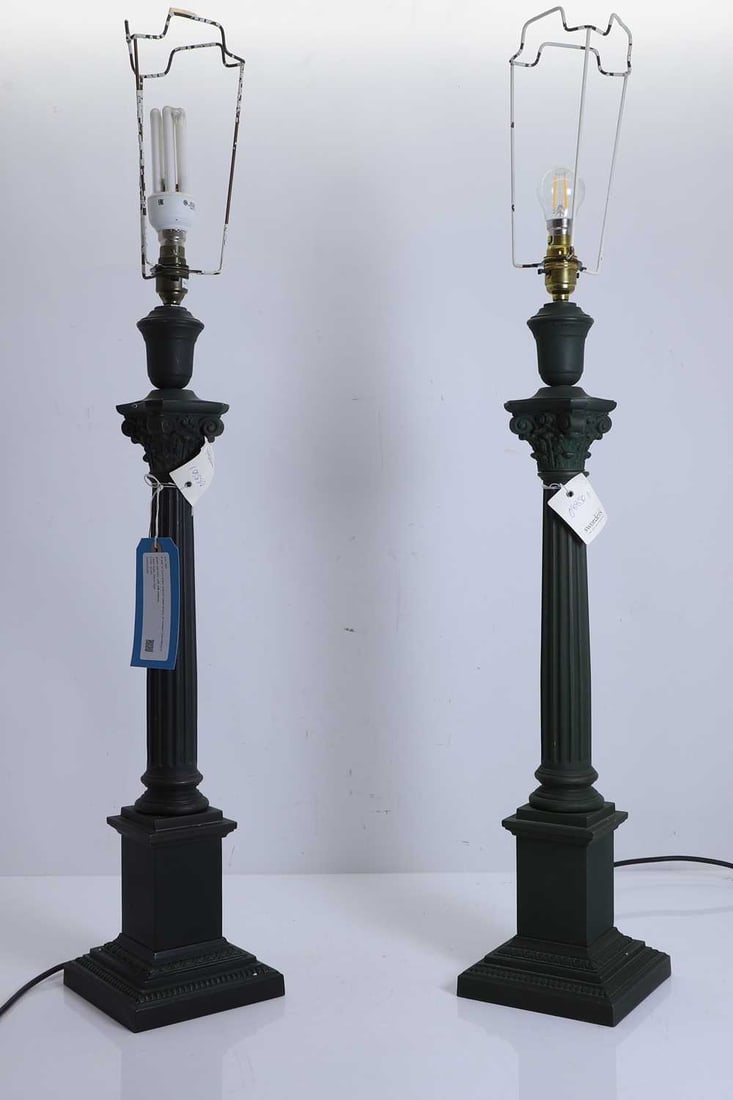 A pair of Corinthian column table lamps, of modern manufacture, (1 of 1)