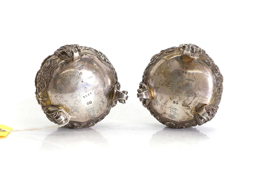 A pair of silver salts, 19th century, - 2