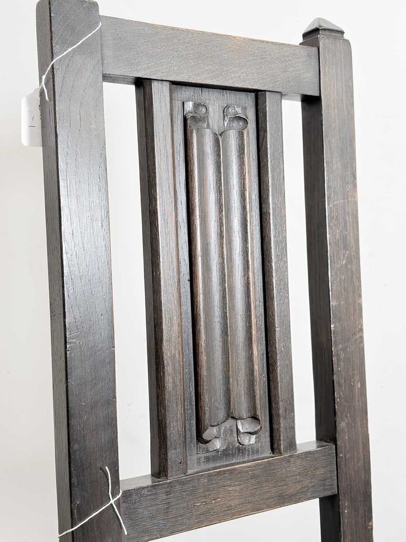 An oak hall chair, late 19th century, - 2