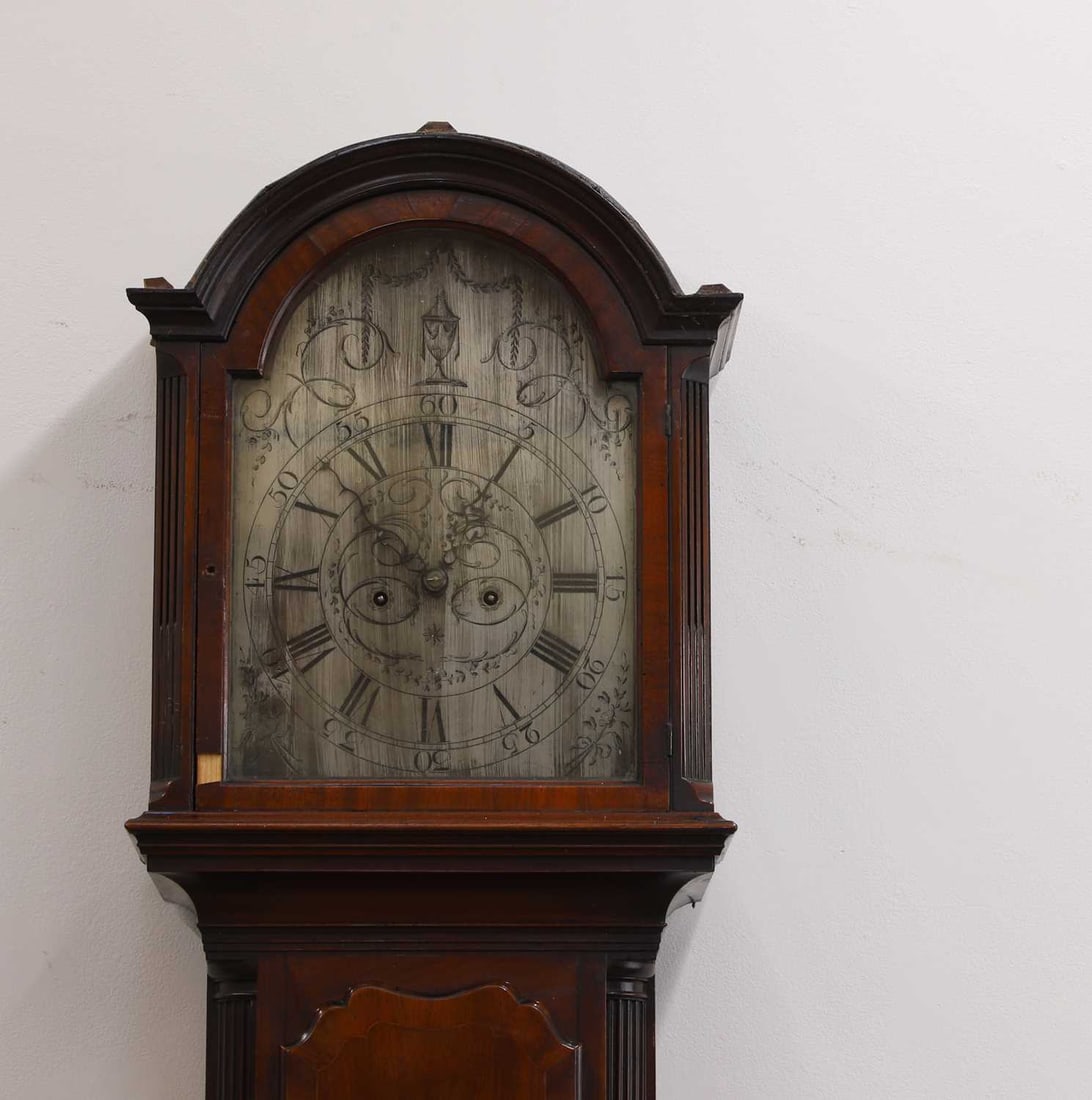 A George III mahogany longcase clock, circa 1800, - 2