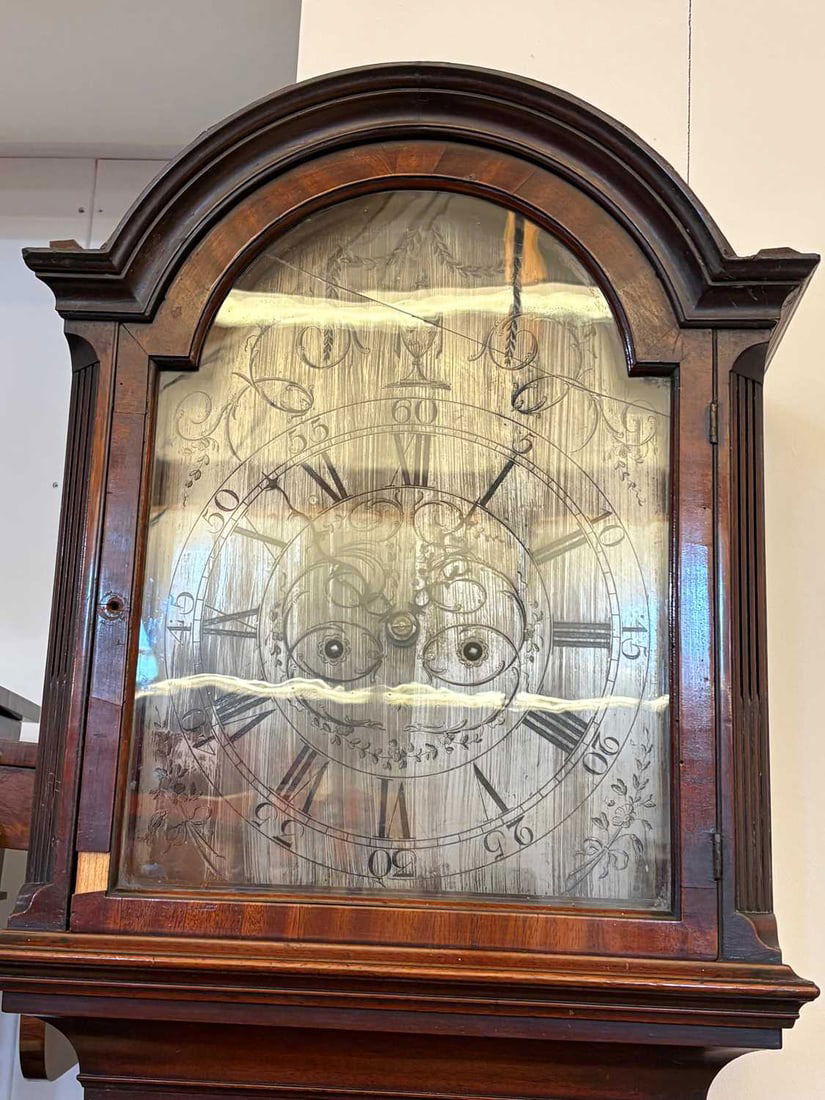 A George III mahogany longcase clock, circa 1800, - 6